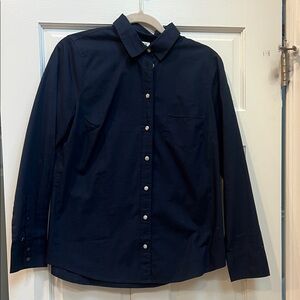 J. Crew Blue Button Down Shirt with Bejeweled Buttons 
BNWT Size M